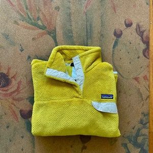 🌈 PATAGONIA Gold Yellow Retool Snap T Fleece Pullover EUC!